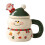 (Green Snowman) Christmas Ceramic Coffee Mug with Handle Reusable Water Cup Breakfast Unique 2