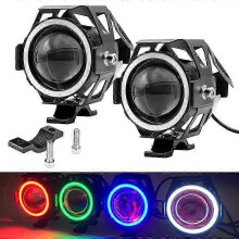 (U5-Yellow) Laser Angel Headlight Kit for Motorcycle U2 U3 U5 U7 Modified Spotlight Factory Direct