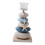 (Blue White) Mediterranean Nautical Stone Tealight Candle Holder for Home Decor 3