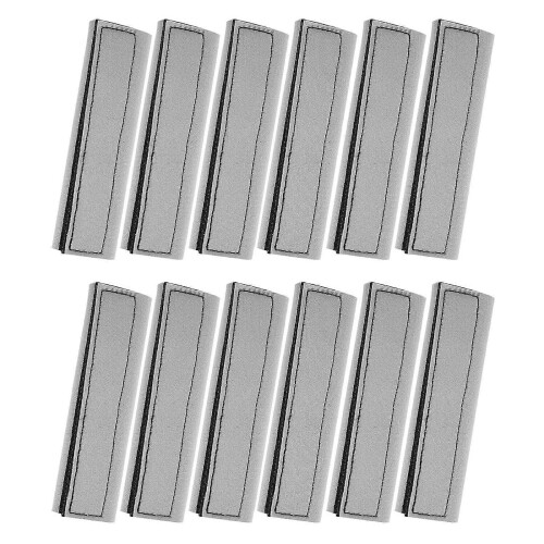 (Gray) 12 Pack Reusable Pool Cover Spring Sleeve Protectors