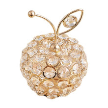 (Apples Gold) Statuetta di frutta artificiale, decorazione per la casa, scultura da collezione