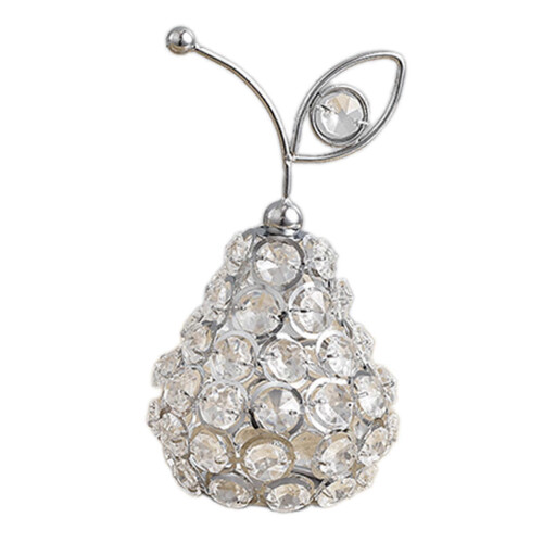 (Pear Silver) Artificial Fruit Figurine Statue Home Decor Collectible Sculpture 2