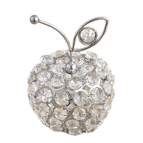(Apples Silver) Kunstig fruktfigurstatue Hjemmedekor Samleobjektskulptur 2