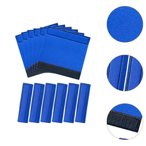 (Blue) 12 Pack Reusable Pool Cover Spring Sleeve Protectors 1