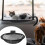 (Black) Wall Mounted Cat Hammock Bed Foldable Stable Feline Shelf Perch 3