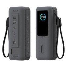 (Gray) Custodia protettiva in silicone SIKAI per power bank Anker da 165 W, antipolvere e da viaggio, con alloggiamento per scheda SD/SIM.