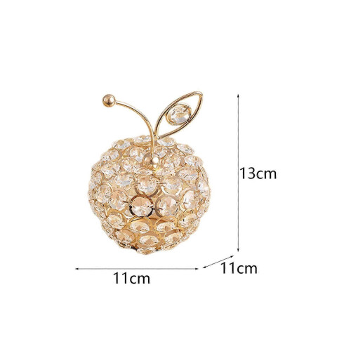 (Apples Gold) Kunstig fruktfigurstatue Hjemmedekor Samleobjektskulptur 2