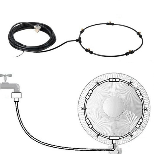 (16inch) Utendørs mistingviftesett vannkjølesystem for terrassehage mistspray 1