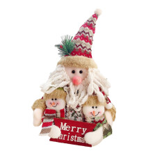 (Santa) Lovely Multifunctional Plush Stuffed Animal Doll Christmas Figurine Festival Toy