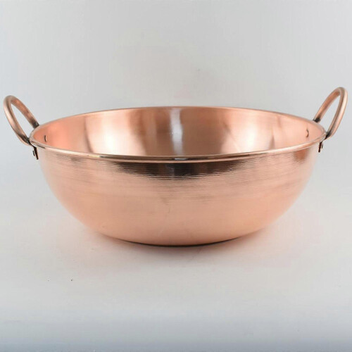(36cm) Copper Cookware Pot with Double Handles Elegant Fry Pan Copper Jam Pot 1