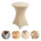 (champagne) Four-Way Stretch Tight-Fitted Spandex Round Cocktail Table Cover 1