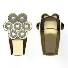 (Gold) Men's 7D Rechargeable 5-in-1 Hair Clipper with 7 Floating Heads for Beard/Nose/Bald Razor