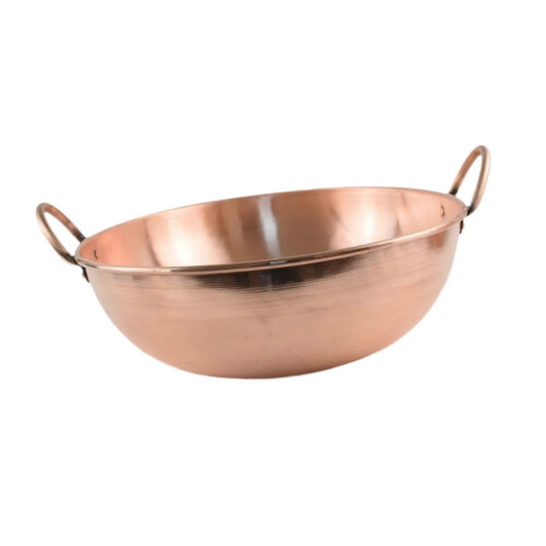 (34cm) Copper Cookware Pot with Double Handles Elegant Fry Pan Copper Jam Pot 1