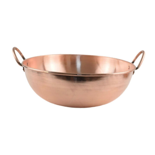 (36cm) Copper Cookware Pot with Double Handles Elegant Fry Pan Copper Jam Pot 2