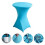 (blue) Four-Way Stretch Tight-Fitted Spandex Round Cocktail Table Cover 1