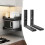 (Black) Extendable Sturdy Wall Mounted Microwave Shelf Bracket Organizer 5