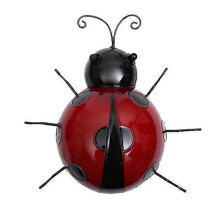 (Red) Metall-Zaunaufhänger 10 cm Wandbehang Dekorative Figur Garten Outdoor Vintage