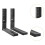 (Black) Extendable Sturdy Wall Mounted Microwave Shelf Bracket Organizer 3
