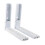 (White) Extendable Sturdy Wall Mounted Microwave Shelf Bracket Organizer 2