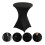 (black) Four-Way Stretch Tight-Fitted Spandex Round Cocktail Table Cover 1