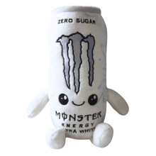 White Energy Drink Plush Soft Toy 9 inch Monster Plushie Stuffed Doll