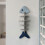 (Vertical) Beach Themed Unique Fishbone Shape Wall Shelf Easy to Use House Decor 4