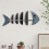 (Pointed) Beach Themed Unique Fishbone Shape Wall Shelf Easy to Use House Decor 2