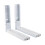 (White) Extendable Sturdy Wall Mounted Microwave Shelf Bracket Organizer 4