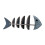 (Pointed) Beach Themed Unique Fishbone Shape Wall Shelf Easy to Use House Decor 3