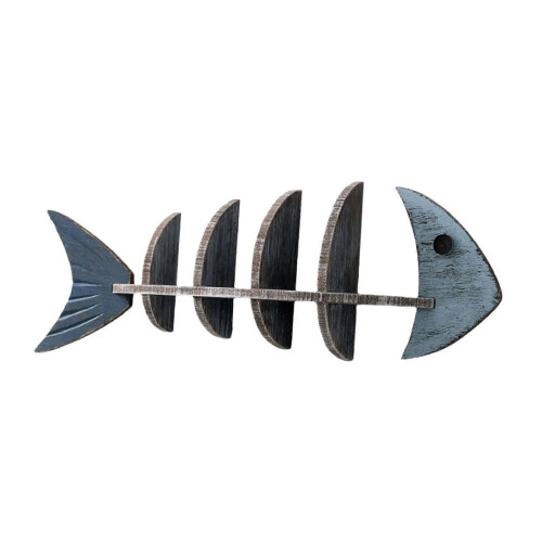(Pointed) Beach Themed Unique Fishbone Shape Wall Shelf Easy to Use House Decor 2