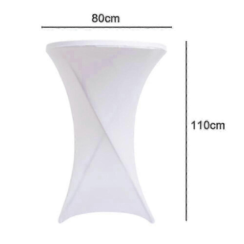(blue) Four-Way Stretch Tight-Fitted Spandex Round Cocktail Table Cover 2