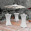 (black) Four-Way Stretch Tight-Fitted Spandex Round Cocktail Table Cover 5
