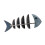 (Pointed) Beach Themed Unique Fishbone Shape Wall Shelf Easy to Use House Decor 4