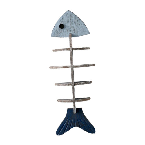 (Vertical) Beach Themed Unique Fishbone Shape Wall Shelf Easy to Use House Decor 1