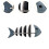 (Pointed) Beach Themed Unique Fishbone Shape Wall Shelf Easy to Use House Decor 5