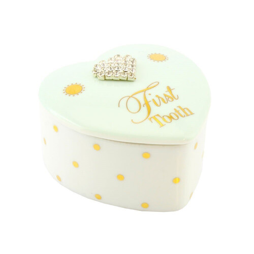 Dots First Tooth Trinket Box - Baby Boy