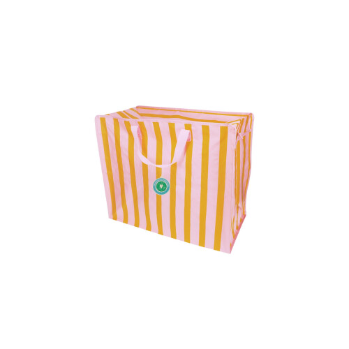 Rex London Riesentasche Pink With Orange Stripe