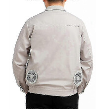 (Blue, XXXL) Kühlende Herren-Sommerjacke mit Ventilator für Bauarbeiten im Freien – Langlebiger UV-Schutz