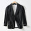 (black, M) Men's Oversized Solid Linen Cotton Safari Jacket Spring Casual Long Sleeve 1