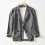(grey, S) Men's Oversized Solid Linen Cotton Safari Jacket Spring Casual Long Sleeve 1