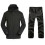 (Black, M) Men's Tactical Softshell Camo Hunting Set Waterproof Windbreaker Jacket Pants 1