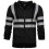 (Black, 2XL) Herregenser med hette og glidelås og høy synlighet 1