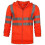 (Orange, XL) Herregenser med hette og glidelås og høy synlighet 2