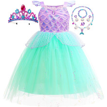 (Purple, 6-7Years) Girls Sequins Princess Dress Little Girls Costume