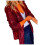 (DARK RED, M) Women's Sequin Blazer Bomber Jacket with Glitter Sleeves 1