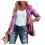 (ROSE RED, S) Women's Sequin Blazer Bomber Jacket with Glitter Sleeves 1