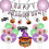 (Set two) Halloween Spider Pumpkin Pull Flag Balloon Set 2 Pack Black Pink White Orange Decor 1