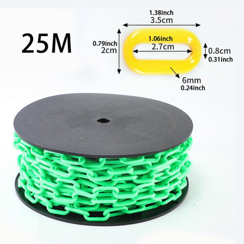 (Green) Easy-Cut High-Visibility PP Safety Barrier Chain Links Caution Security 2