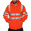 (Orange, L) Herregenser med hette og glidelås og høy synlighet 1