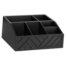 (Black) Przenośne pudełko do przechowywania kapsułek z kawą z przegródkami do organizera na biurko do kawy